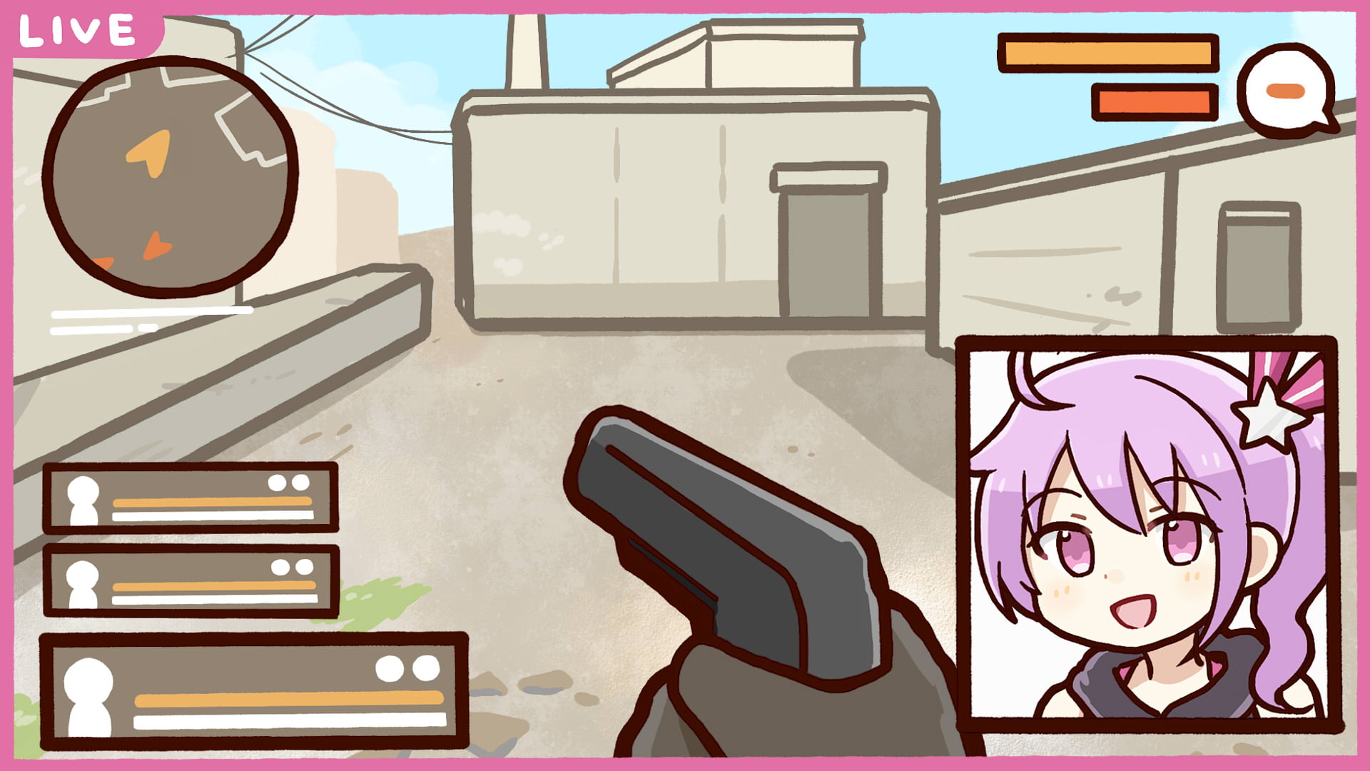 Vtuberが配信している様子